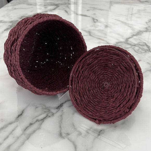 Target 2023 - NWT - Pumkin & Apple Baskets with Removable Tops - Picture 8 of 14